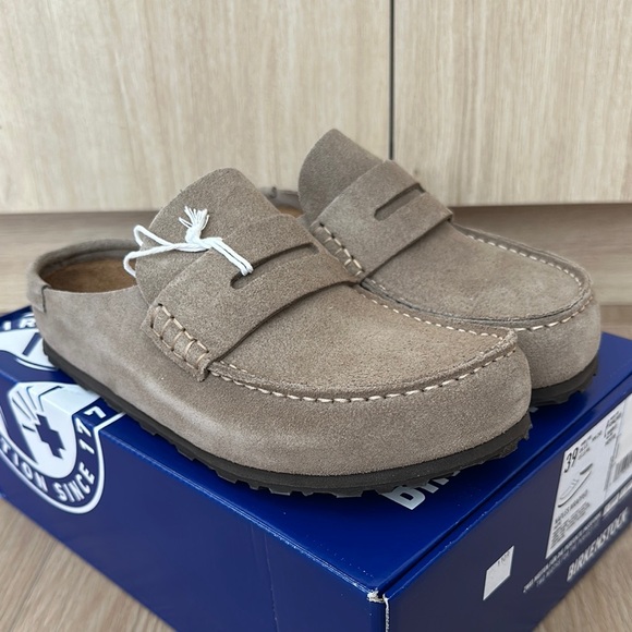 Birkenstock Women's Naples Loafer Clog (1029710) - Taupe - sz 39 - Picture 1 of 16